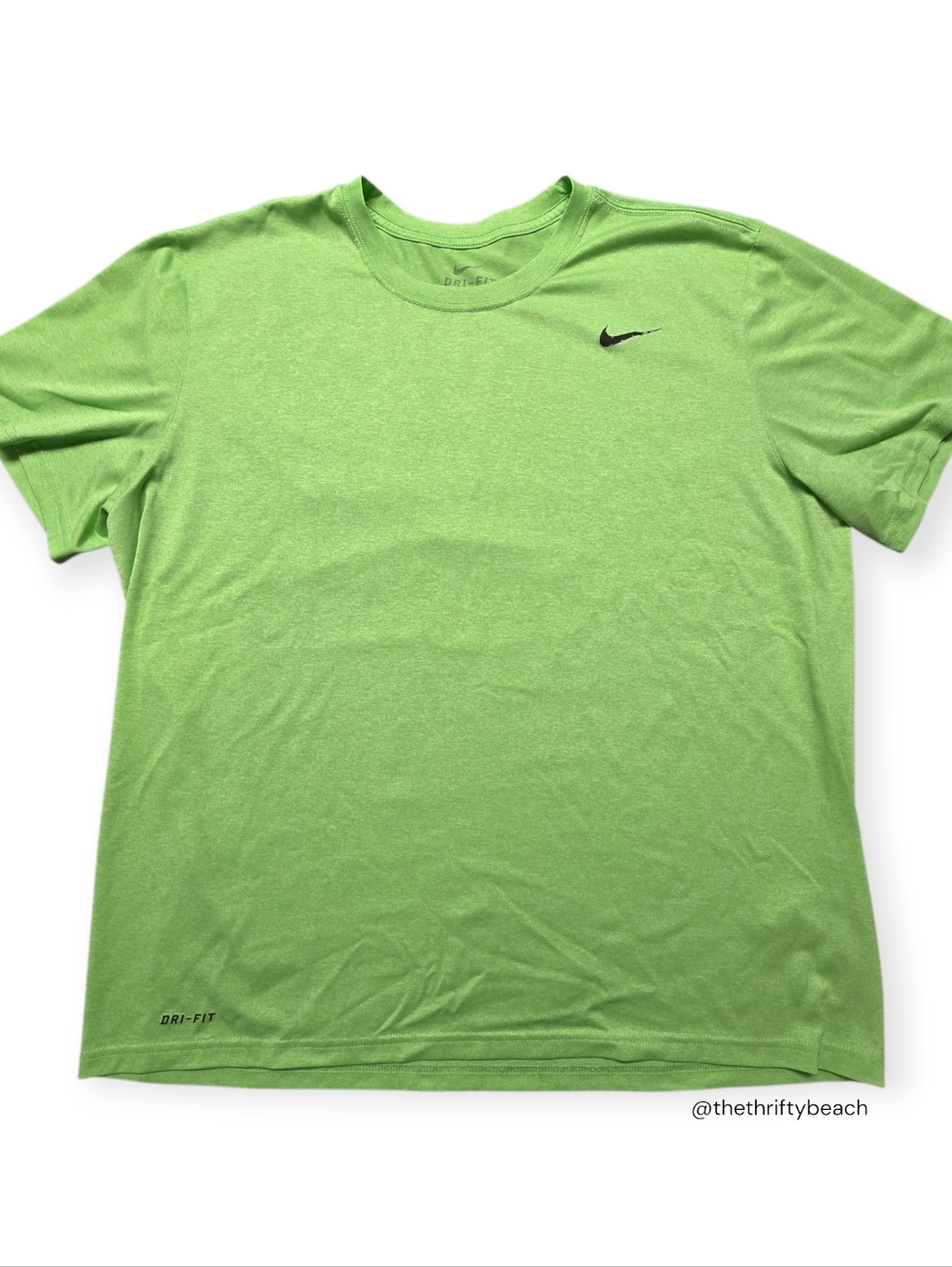 Nike Dri-FIT Short Sleeve Athletic Training T-Shirt - Lime Green - Size XL